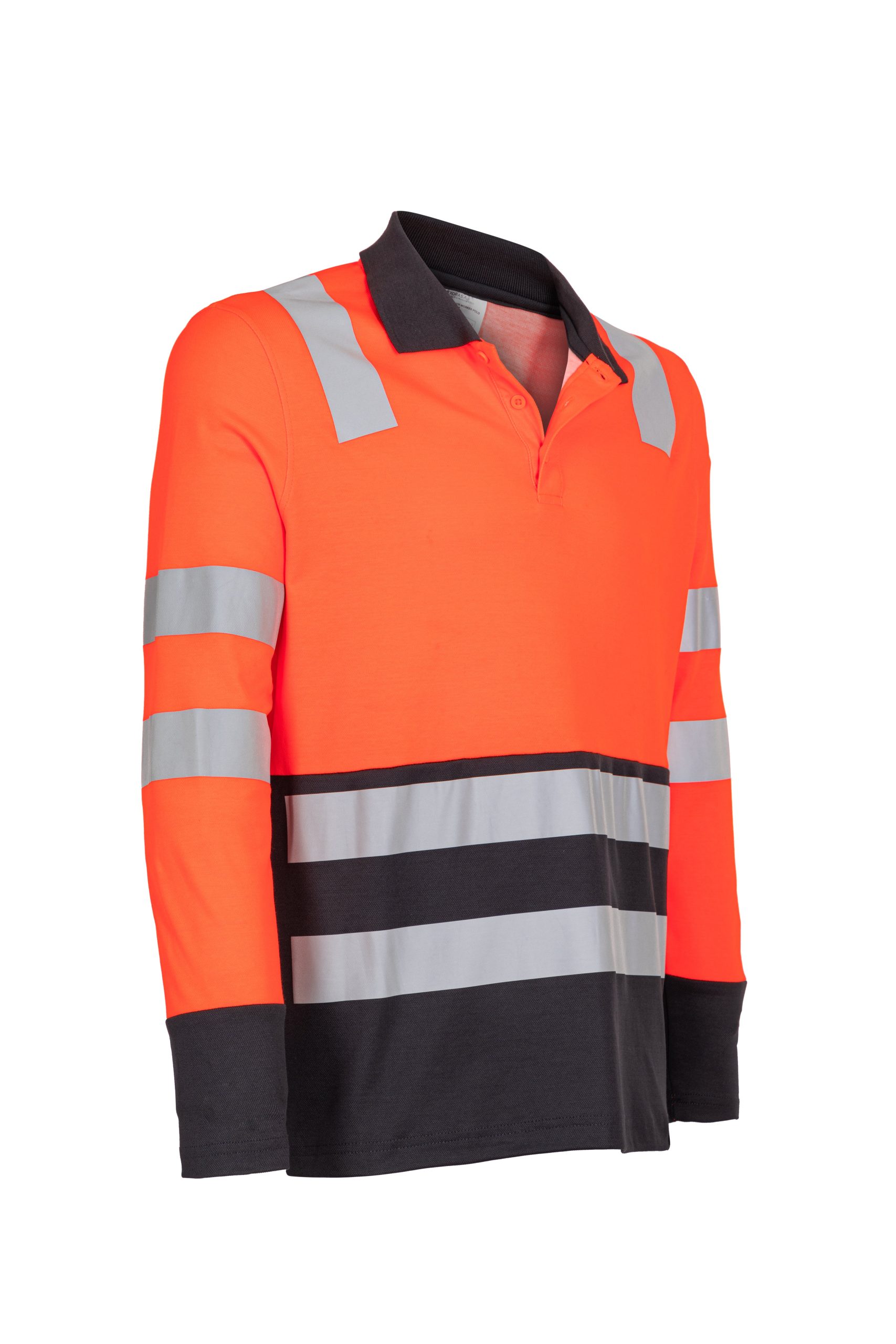 Polera Polo Hibrida Hi-Vis Bi Color Manga Larga Hombre - Imagen 2