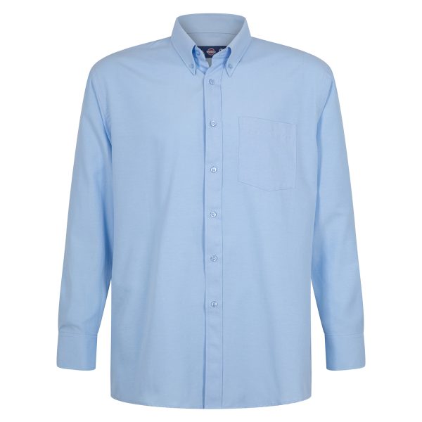 Camisa Oxford Classic Con Bolsillo Manga Larga Hombre