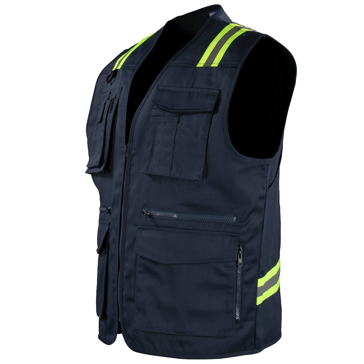 Chaleco Geólogo Gabardina Dual Hi-Vis Con Cinta Día y Noche Hombre - Imagen 2